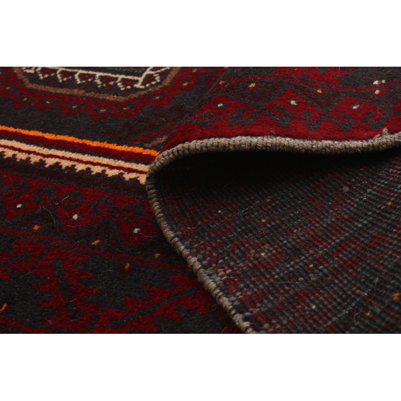 One-of-a-Kind 3'1" X 5'10" 1980s Wool Area Rug in Red