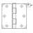 4" H x 4" W Removable Pin 12 Door Hinges-39125887