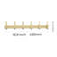 17" Brushed Gold Stainless Steel Coat Rack - 6 Double Hooks | Entryway Bathroom Home Organizer-1235809928