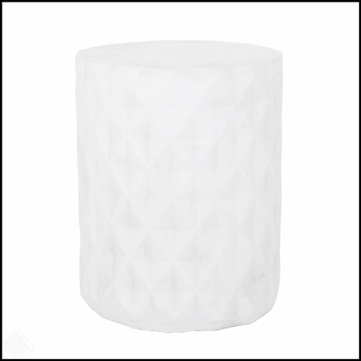 Outdoor Lightweight Concrete Side Table with Geometric Design, Perfect for Modern and Minimalist Spaces