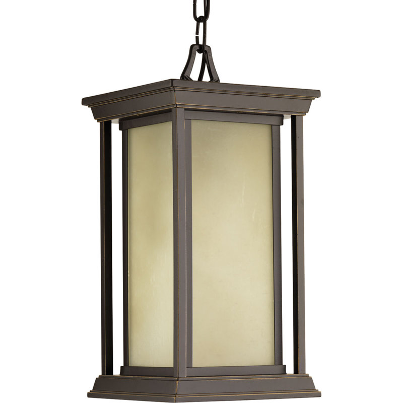Lanterne suspendue d'extérieur en bronze antique 15,25 po Samanda