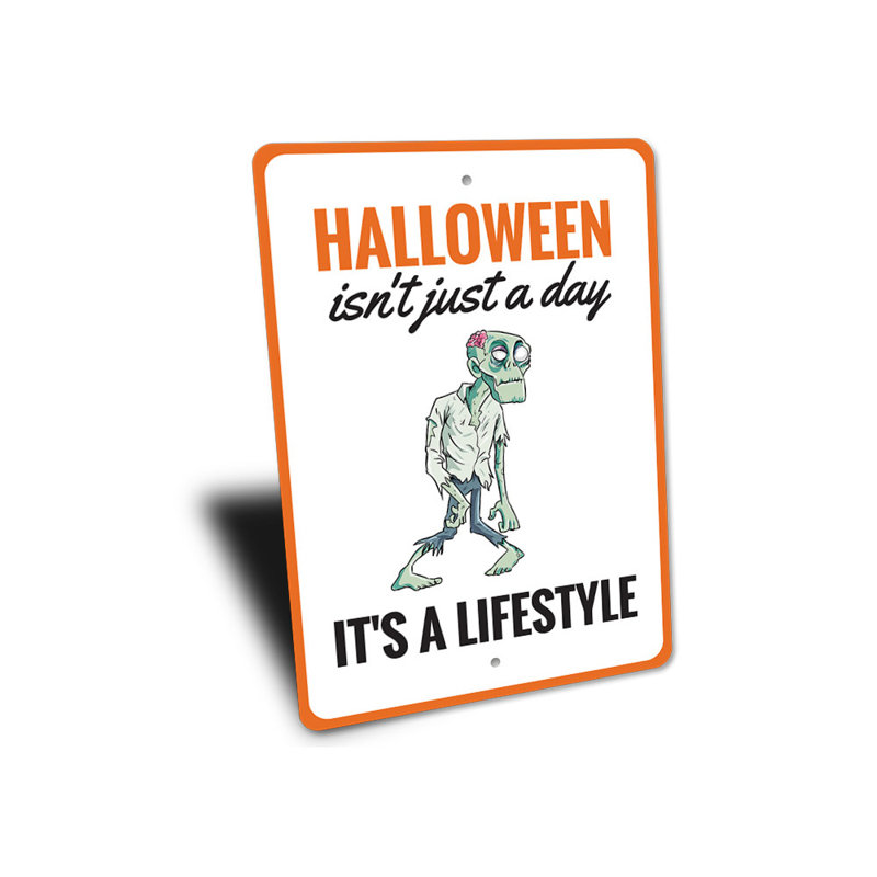 Signe d'Halloween style de vie, H 14 po x l 10 po x P 0,04 po