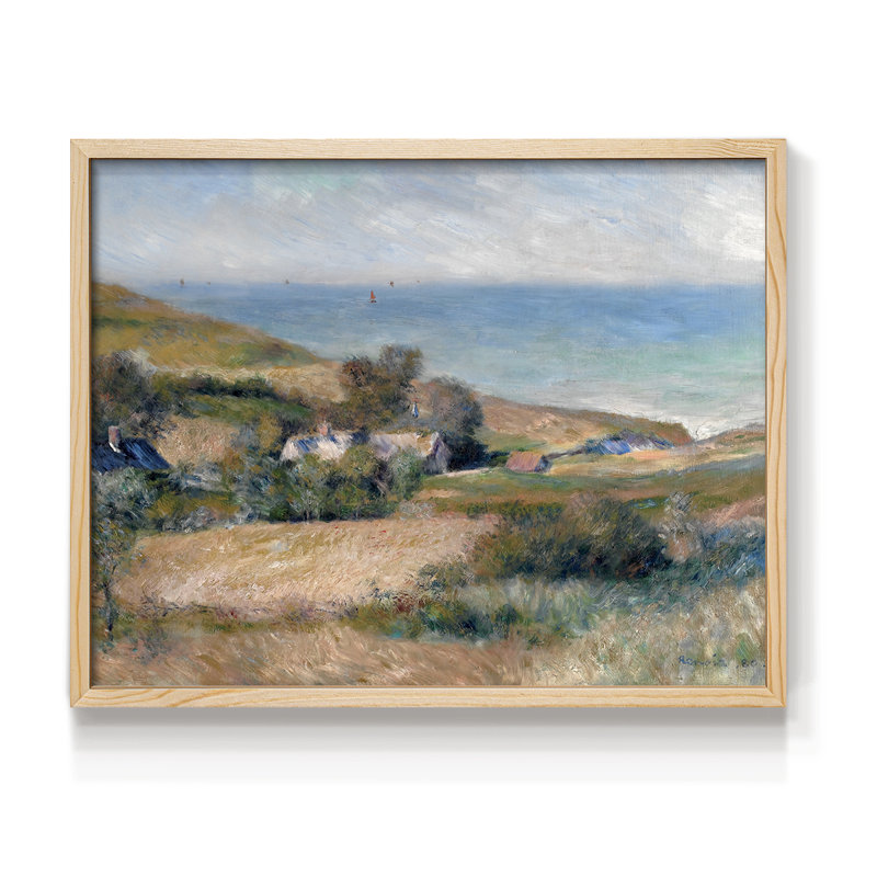 Vue du bord de mer près de Wargemont en normalité - reproduction encadrée - réaménageable, H 11 po x l 14 po, Naturel