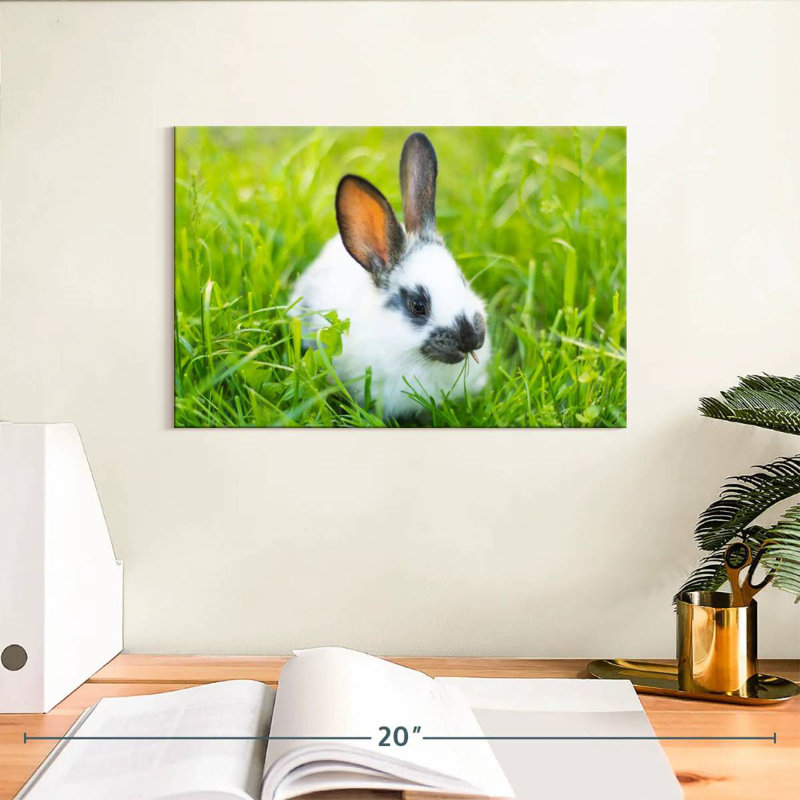 Brampt Grass Munching Rabbit, 8" H x 12" W