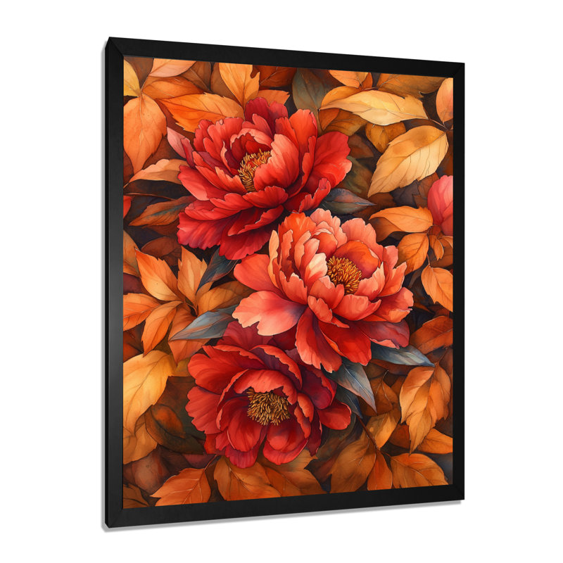 Blakeslee - impressions murales florales, Reproduction encadrée d'une seule photo, Noir, H 20 po x l 12 po