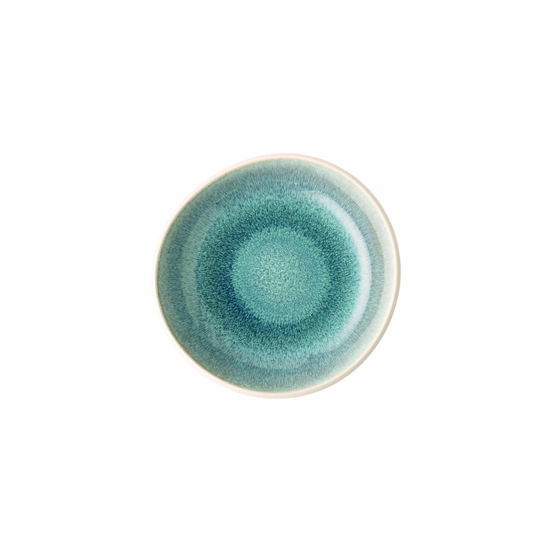 Junto Handmade Stoneware Appetizer Plate, Aquamarine