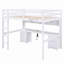 Loft Bed With Desk, Cabinets, Drawers And Charging Station