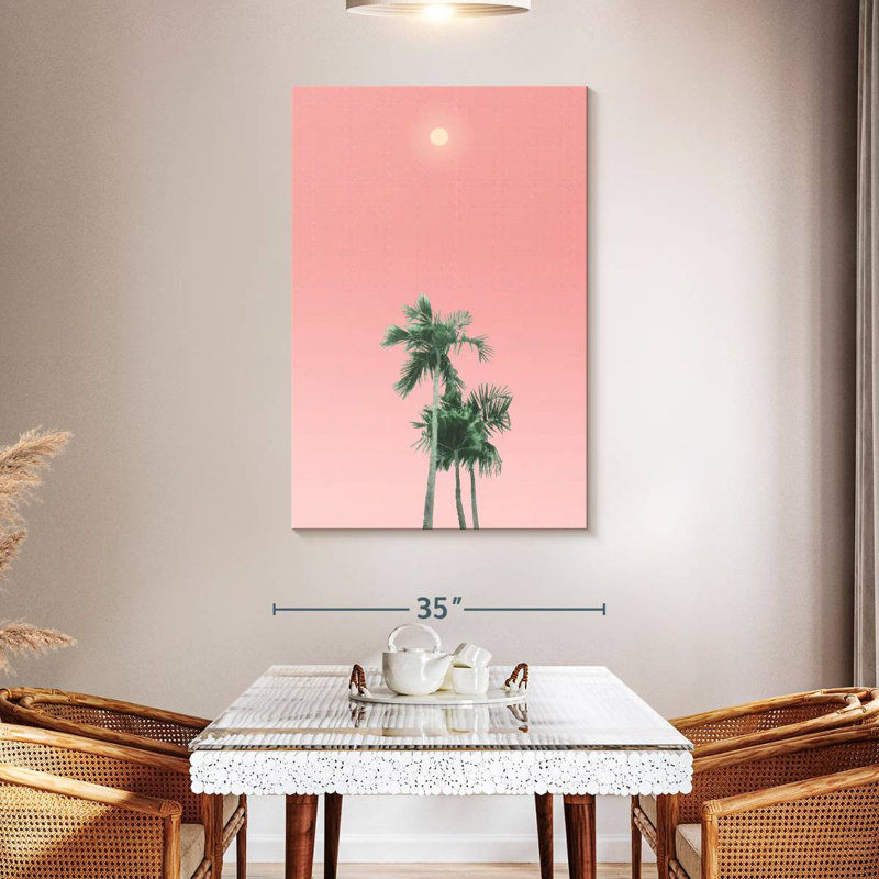 Harnek Palm Trees Sun And Sky, 48" H x 32" W