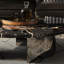 Table basse moderne simple ronde en marbre