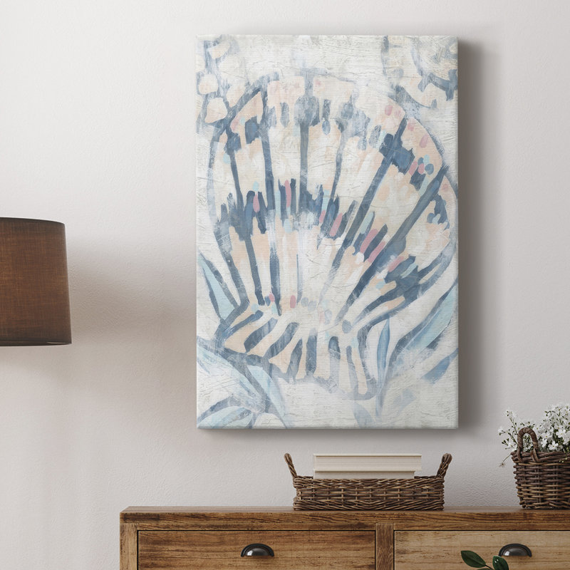 Beach Shell Fresco III -Galerie enveloppée Cavas, H 36 po x l 24 po