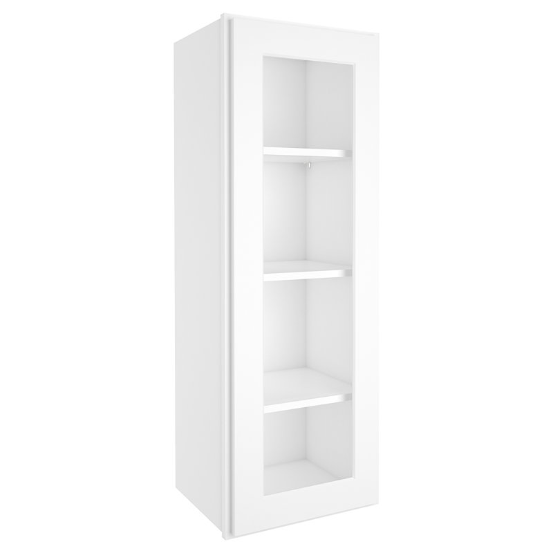 Meuble mural standard HOMEIBRO Cozy Design, en contreplaqué blanc Shaker, prêt à assembler, 15 po L x 12 po P x 36 po H