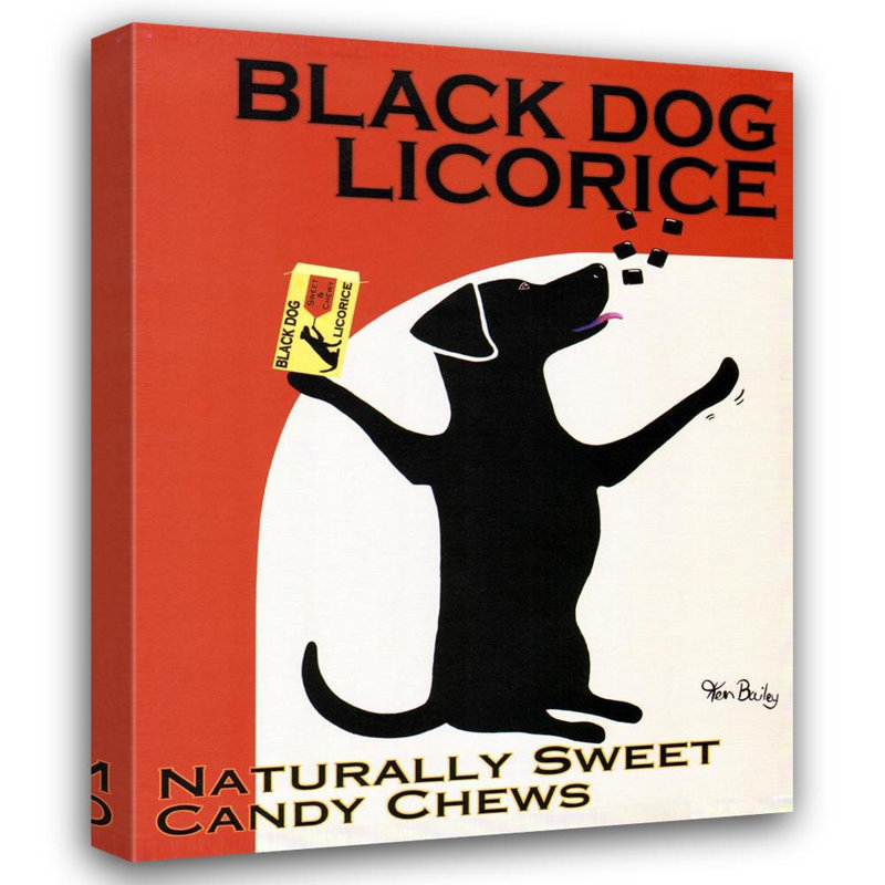 Réglisse de chien noir, H 18 po x l 14 po