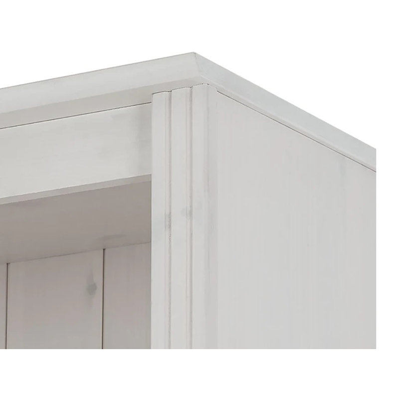 Demauria 223cm H x 222cm W Bookcase, White