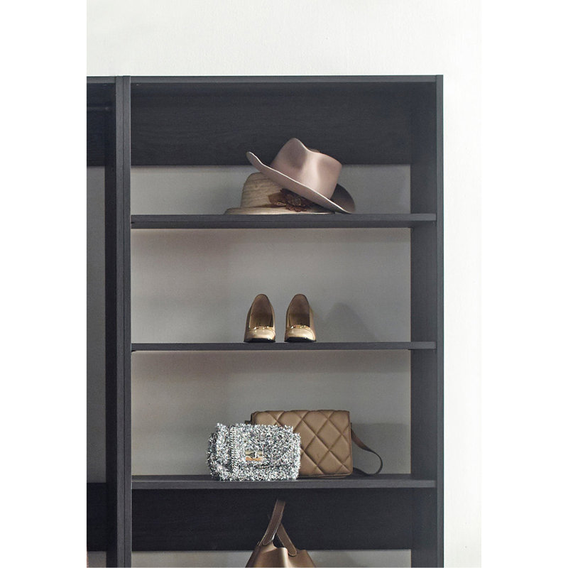 Système d'organisation en bois, Gris