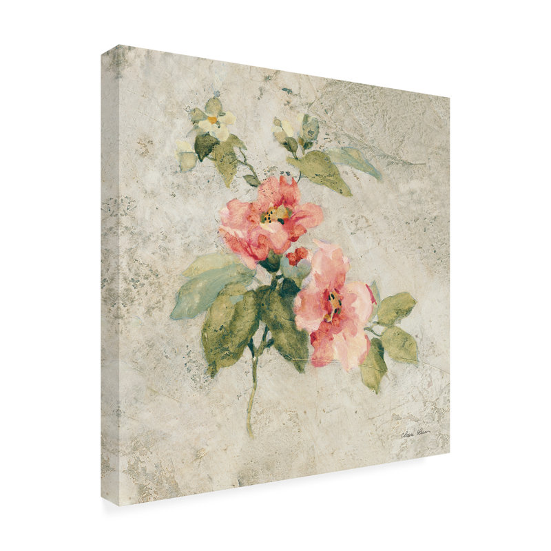 Œuvre sur toile «Cheri Blum Provence Rose I», H 14 po x l 14 po