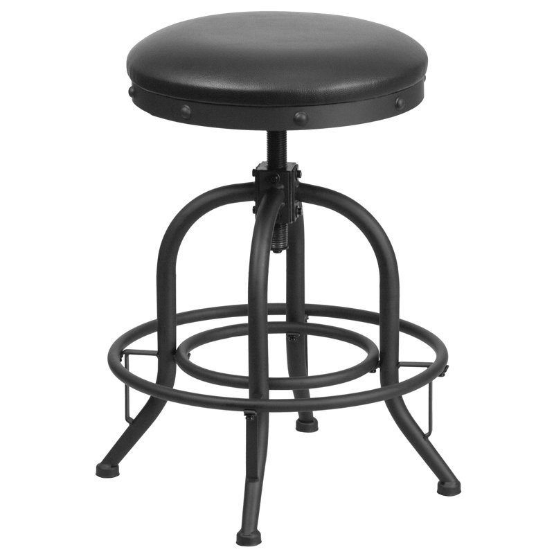 Tabouret de cuisine à hauteur de comptoir de 24 po avec siège pivotant en LeatherSoft Danita - chaise de cuisine, 24"