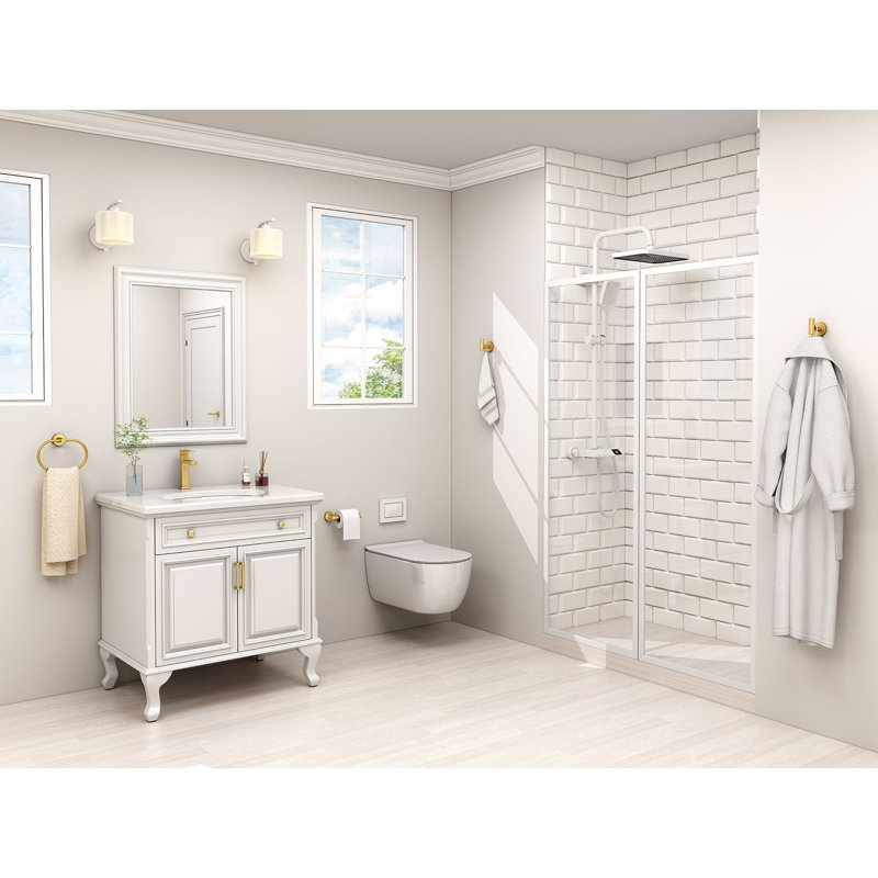 4 - Piece Bathroom Hardware Set, Brushed Gold