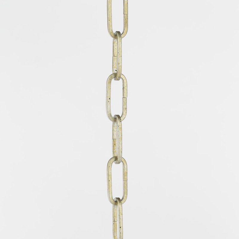 48-inch 9-gauge Gilded Silver Square Profile Accessory Chain, Silver