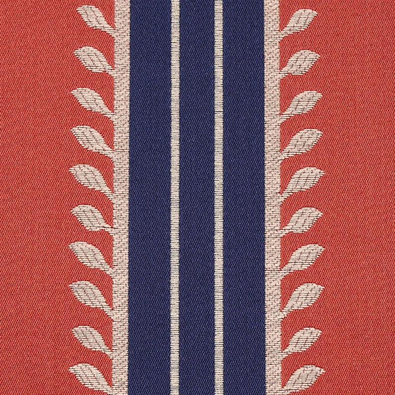 Tissu à rayures étrusques, Rouge/bleu