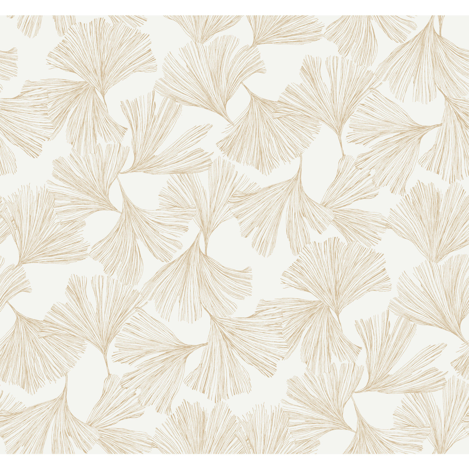 Almerton Modern Floral Wallpaper, Gold