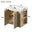 Meuble-lavabo suspendu de 61 cm avec lavabo en céramique
