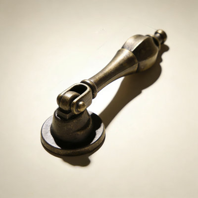 Paquet de 10 poignées robustes pour tiroirs en forme de goutte avec suspension - poignées en alliage de zinc bronze antique pour commode, armoire et meubles