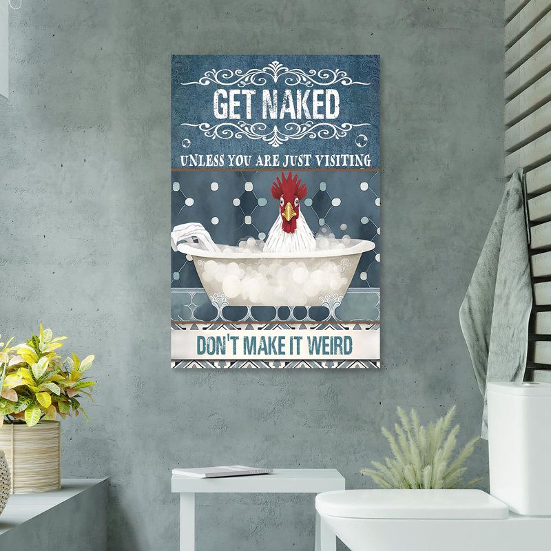 «Chicken Don't Make It Weird 1», impression sur toile, H 14 po x l 11 po x P 1,25 po