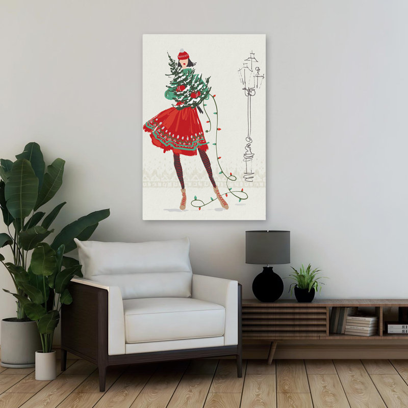 Art festif I - lumières de Noël noires, H 36 po x l 24 po