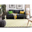 Tapis vert / ivoire en laine et coton tissé à la main Dhurries-418514647