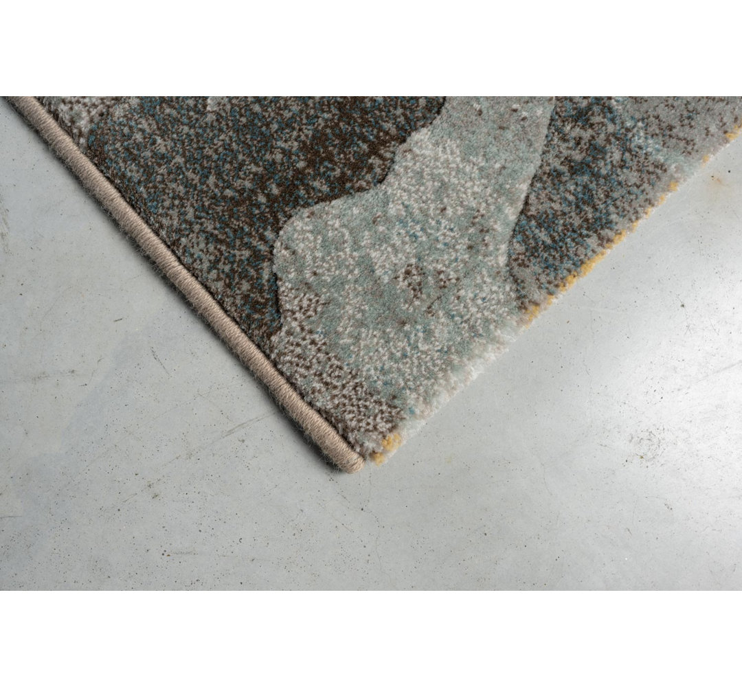 Power Loom Polypropylene Grey Rug
