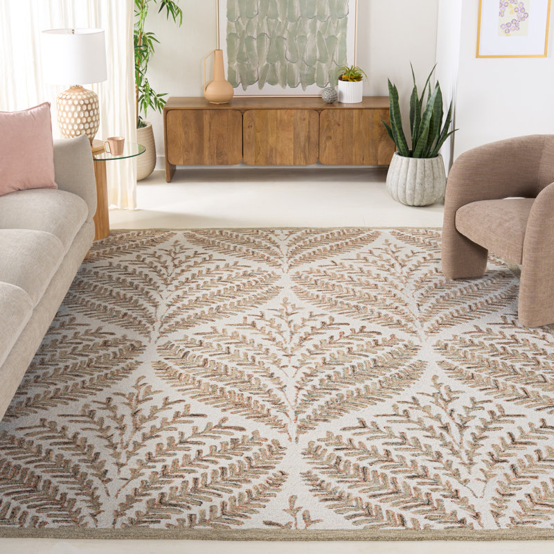 Tapis en laine touffeté à la main Andresky, Rond 9 pi