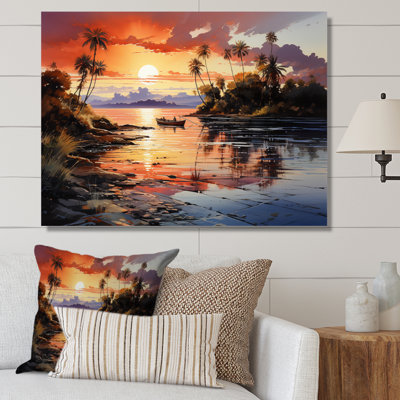 Dominicain Sunrise Over Saman, reproduction d'art sur toile