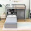 Lit superposé simple au-dessus de simple avec garde-robe et rangement hydraulique Huldine-462353230