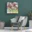 Art mural sur toile tendue - Annelein Beukenkamp «Siberian Iris Mauve» pour décoration de salon, de chambre à coucher ou de bureau - 35 x 35-30393563