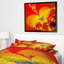 «Red Yellow Colorful Fractal Motif», reproduction d'impression sur toile tendue-26692021