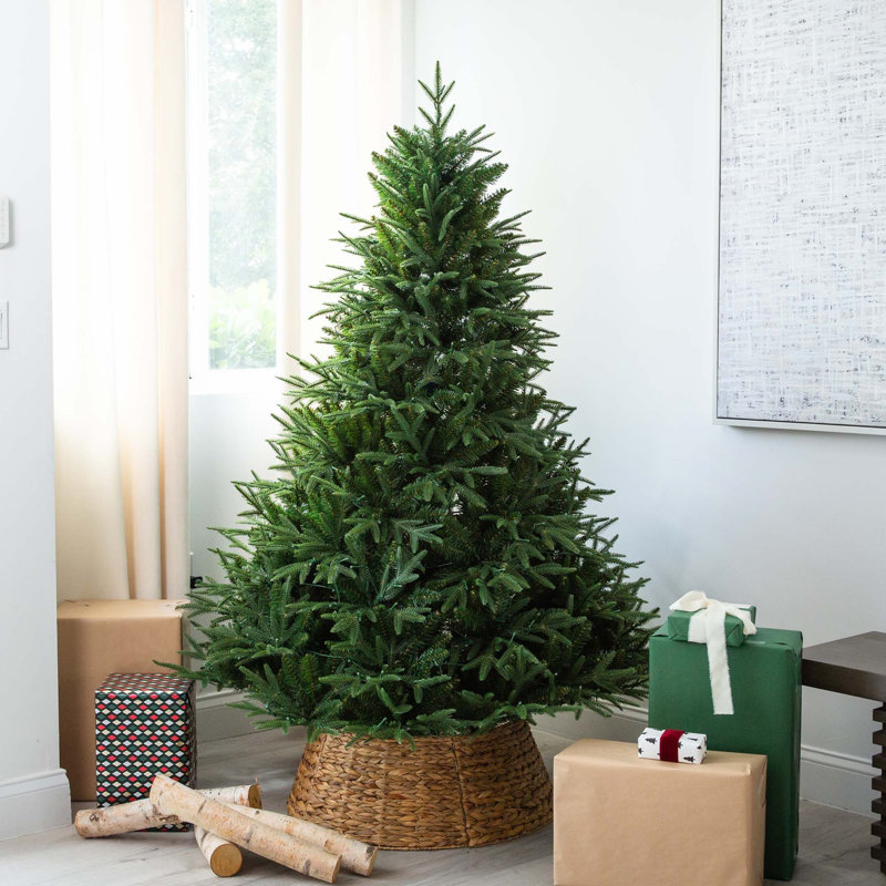 7ft. Pre-Lit Artificial Edmonton Fir Light Show Memory Shape Christmas Tree, 6'