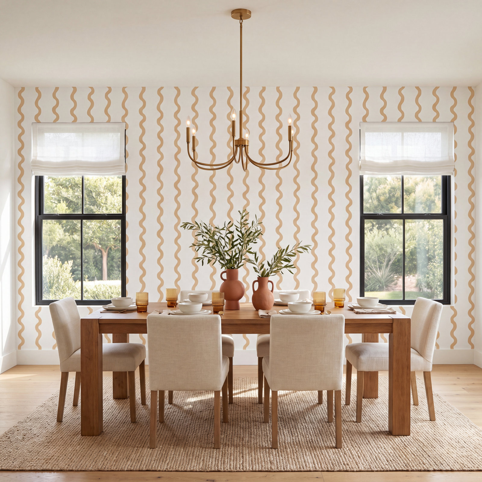 Rifle Paper Co. Rickrack Wallpaper Double Roll, Gold