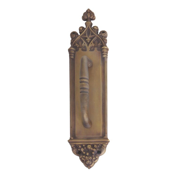 BRASS Accents Gothic Pull Plate with Colonial Wire Pull