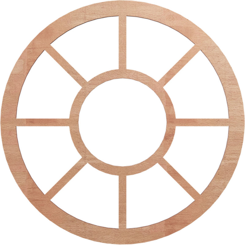 Médaillon de plafond 38 po x 38 po x 13 3/4 po x P 3/4 po Grace, Cerisier, H 20 po x l 20 po x P 0,38 po