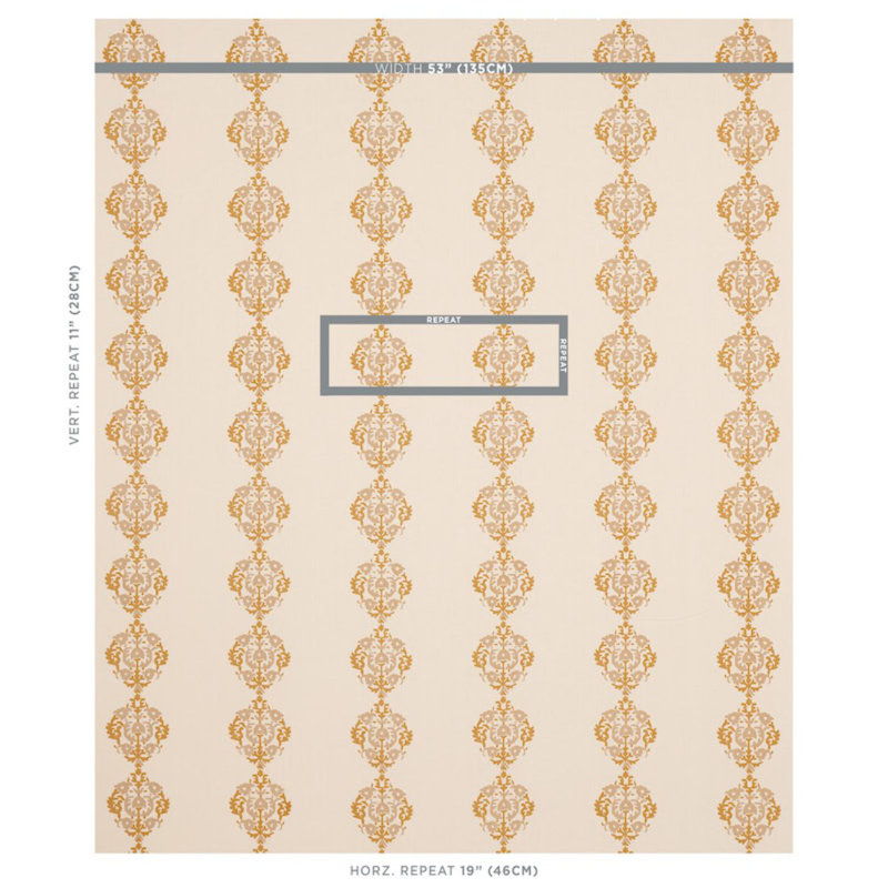 Tissu Constantine, Naturel / ocre