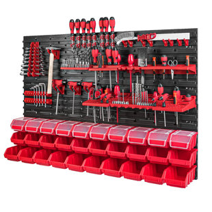 Tool Wall With Stacking Boxes