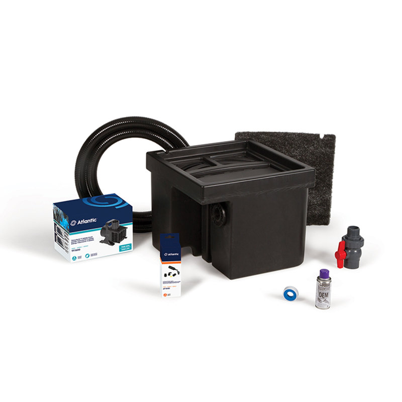 Atlantic 12" Black Plastic Basin and Pump Kit