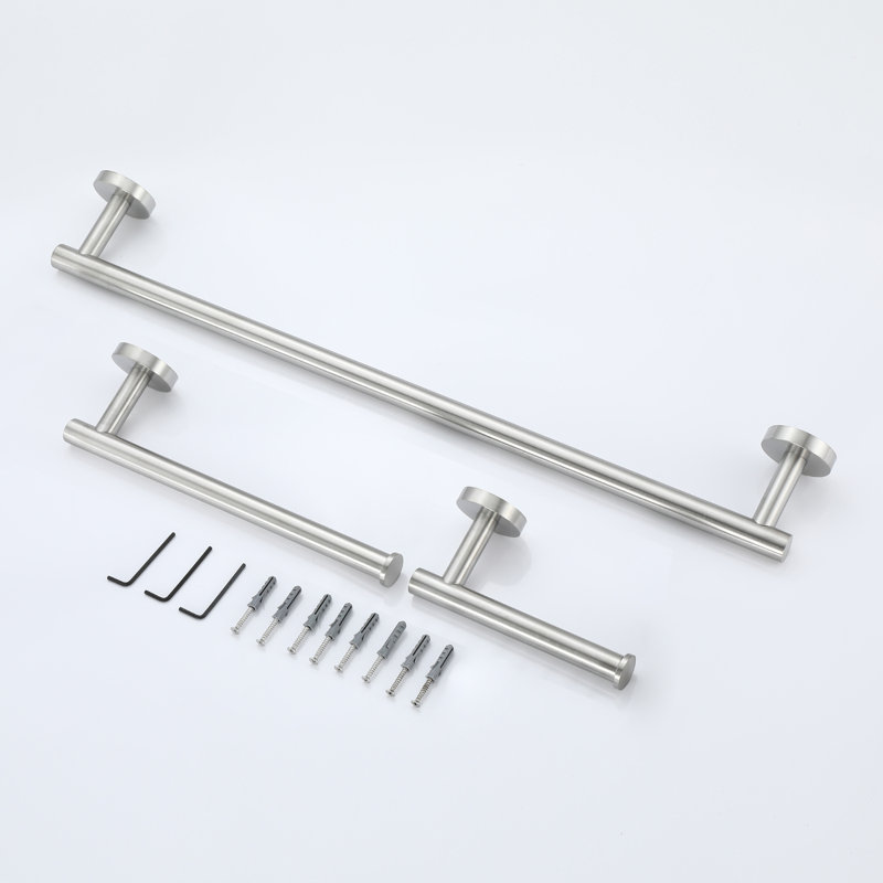 24 " 3 - Bar Wall Towel Rack Towel Bar, Brushed Nickel