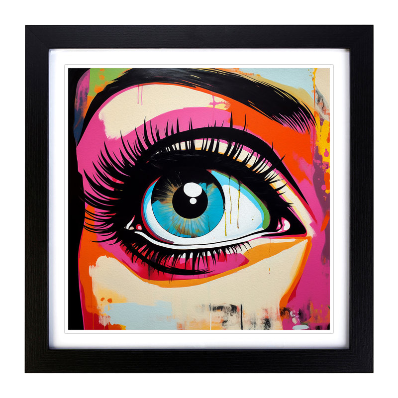 Single Picture Frame Print on Wood, Black