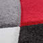 Tapis en polypropylène tissé à la machine abstrait Cristantello en rouge / noir / gris-100671723