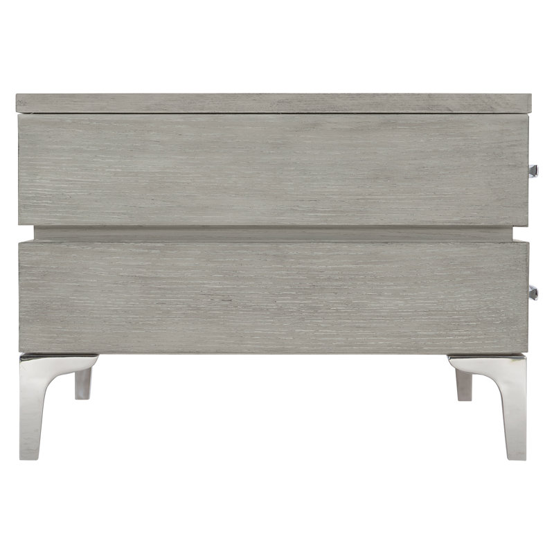 Transitional Gray Rectangular Coffee Table with Metal Accents and Storage