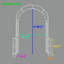 Arche de jardin en métal l 55 po x H 94,5 po-355453172