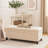 Rhya Storage Bench, 50 Inch Button Tufted Plush Seat, Soft Beige-121481605