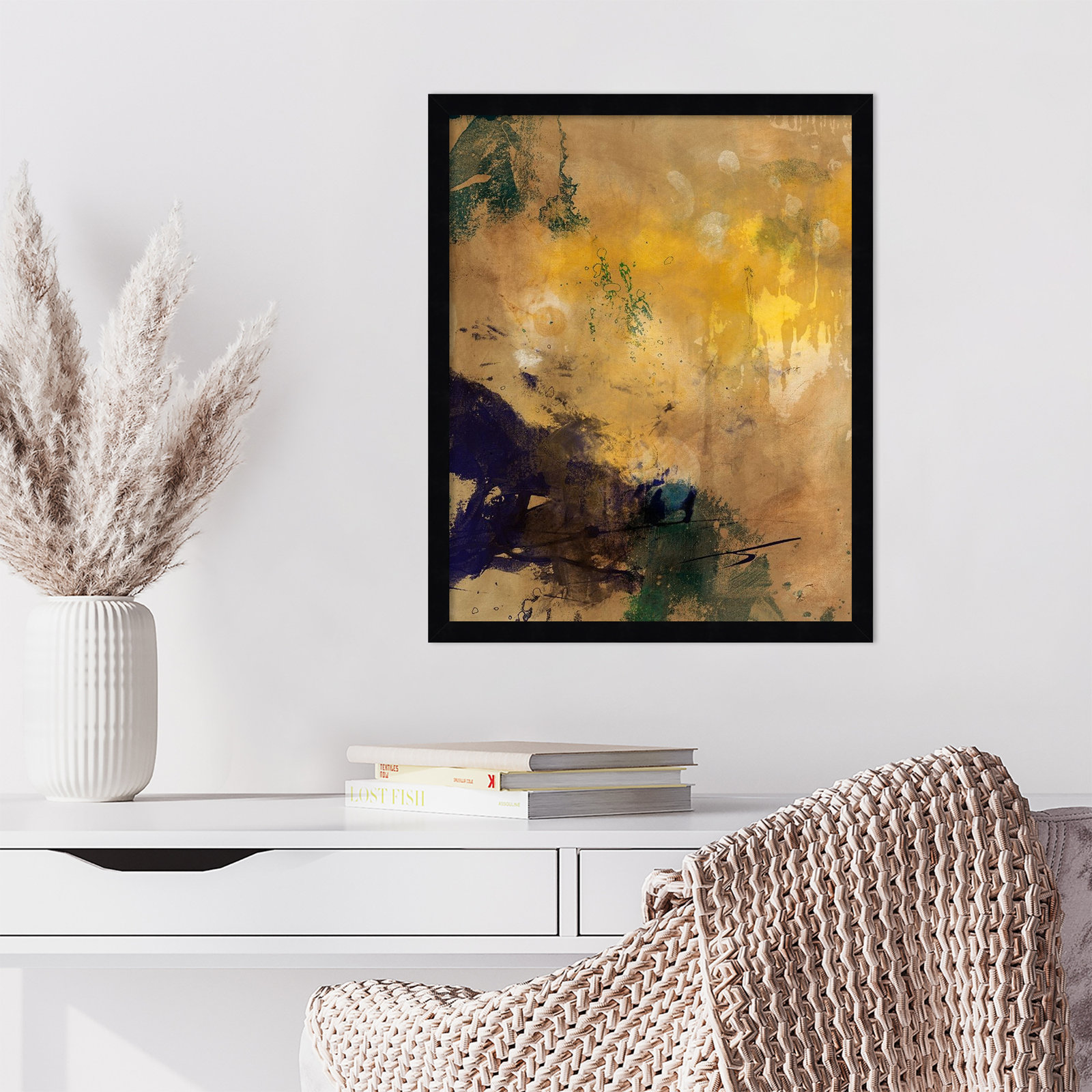 Flagler "Amber Haze II" Print, Black, 21" H x 17" W