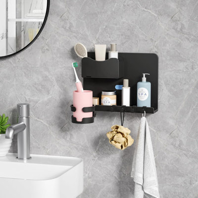 Tablette de chevet flottante noire